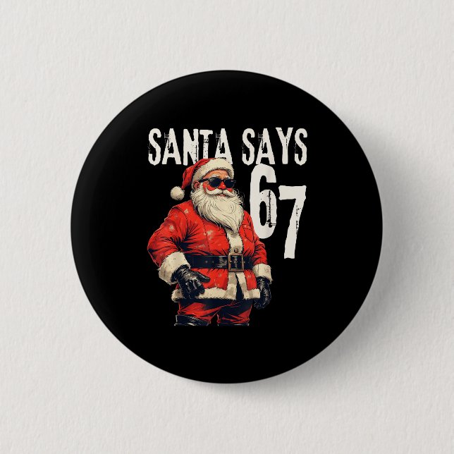 Six Seven Christmas Meme 67 Funny  Button (Vorderseite)