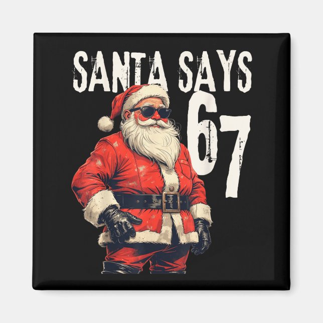 Six Seven Christmas Meme 67 Funny  Magnet (Vorne)