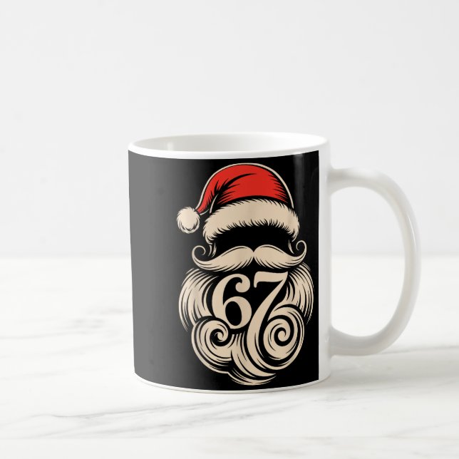 Six Seven Christmas Santa Meme 6 7 Holiday Humor D Kaffeetasse (Rechts)