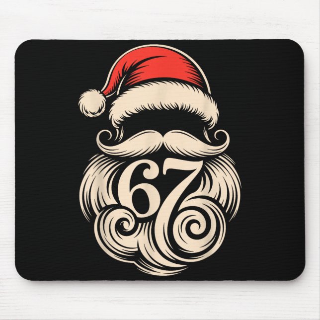 Six Seven Christmas Santa Meme 6 7 Holiday Humor D Mousepad (Vorne)