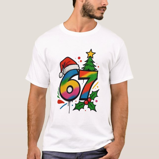 Six Seven Christmas Shirt, Viral 6 7 Meme Tee (Vorderseite)