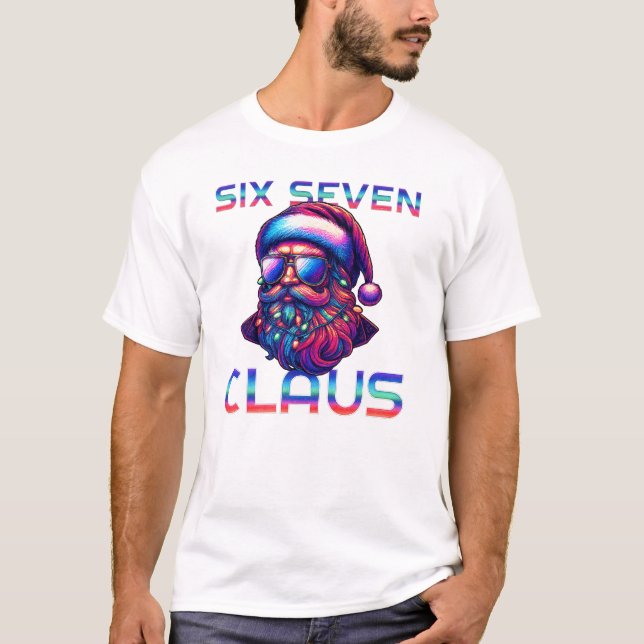  SIX SEVEN CLAUS Neon Retro Santa Tee (Vorderseite)