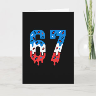 Six Seven Drippy Eiscreme Sport 67 Cooler Meme Män Karte