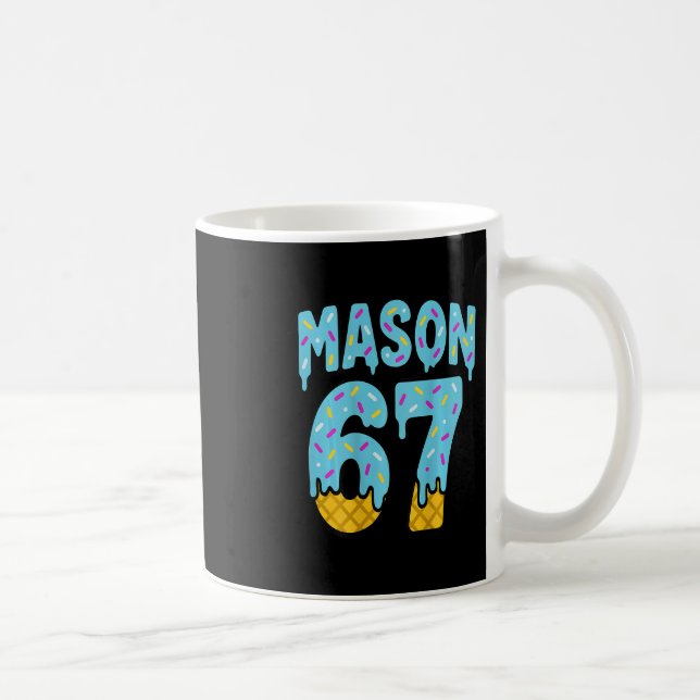 Six Seven Eis Drip Mason 67 Meme Halloween ( Kaffeetasse (Rechts)