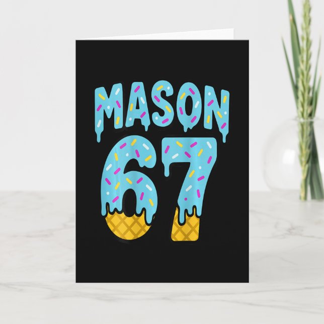 Six Seven Eis Drip Mason 67 Meme Halloween ( Karte (Vorderseite)