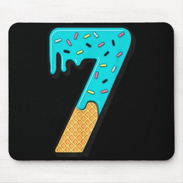 Six Seven Eiscreme 67 Lustig Mason Meme Einfaches  Mousepad (Vorne)