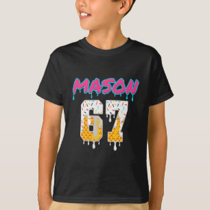 Six Seven Eiscreme-Drip-Sport 67 Lustig Mason Meme T-Shirt