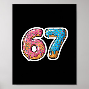 Six Seven Eiscreme-Tropf-Sport-Cool-Meme 67 Lustig Poster
