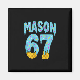 Six Seven Eiscreme-Tropfstein-Mason 67 Meme Hallow Magnet
