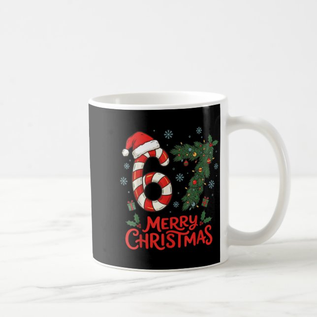 Six Seven Funny 6 7 Meme Christmas  Kaffeetasse (Rechts)