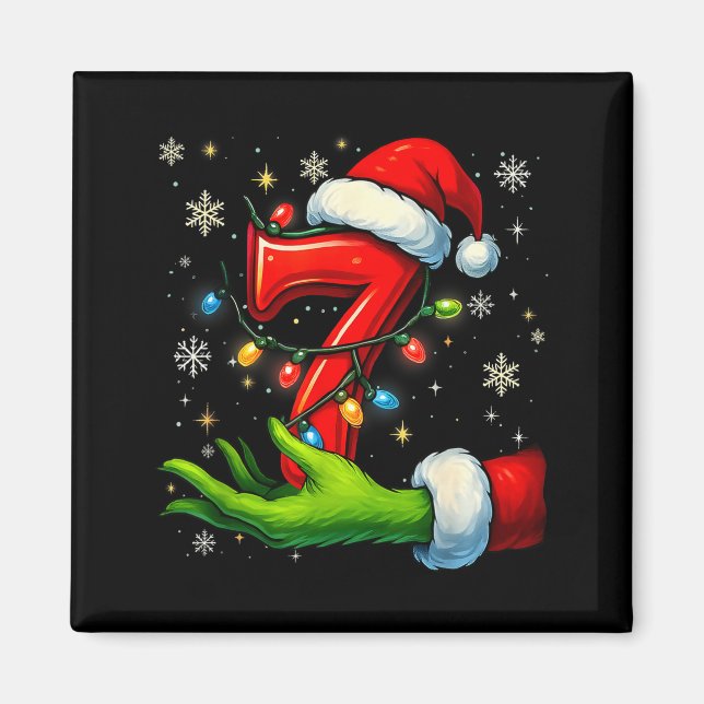 Six Seven Funny Christmas Meme Couple Matching  Magnet (Vorne)