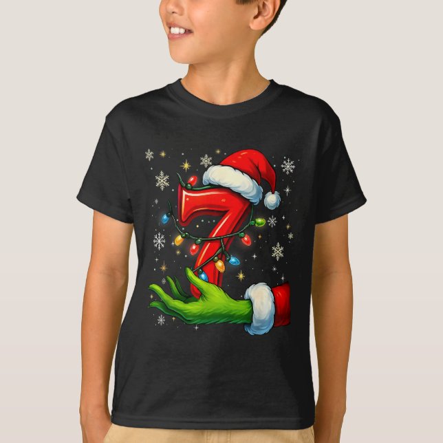 Six Seven Funny Christmas Meme Couple Matching  T-Shirt (Vorderseite)