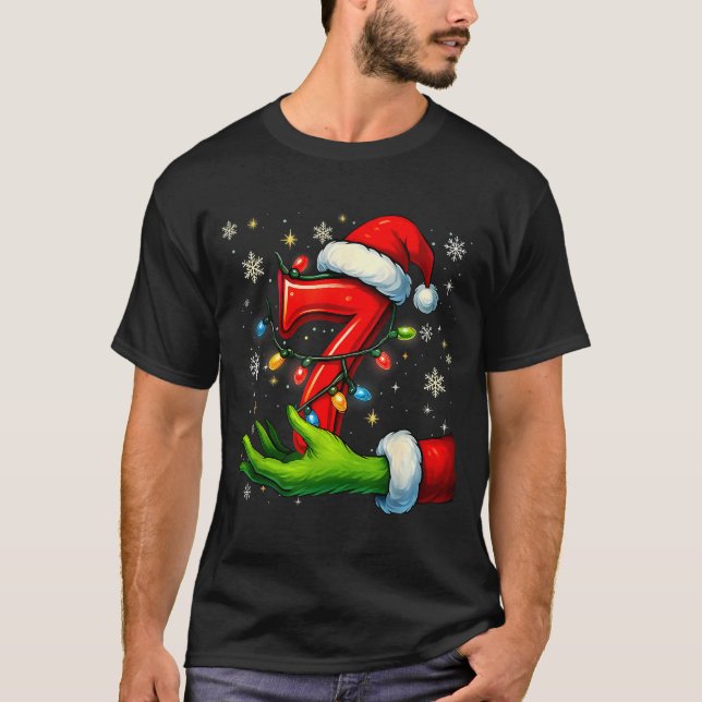 Six Seven Funny Christmas Meme Couple Matching  T-Shirt (Vorderseite)