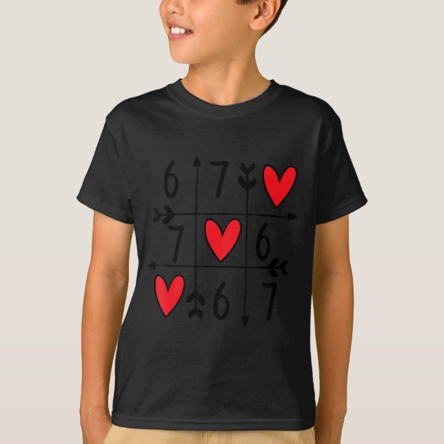 Six Seven Gamer 67 Valentines Day 6 7 Funny  T-Shirt (Vorderseite)