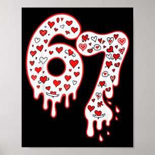Six Seven Gen Alpha Eiscreme-Tropf Valentinstag Poster