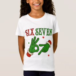 Six Seven Grinch Hand OK Sign Trendy Christmas T-Shirt