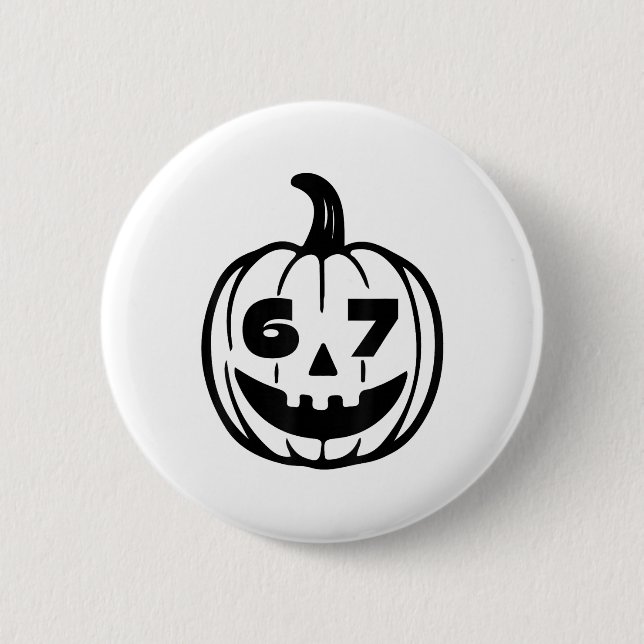 Six Seven Halloween-Kostüm für Schüler Lehrer  Button (Vorderseite)