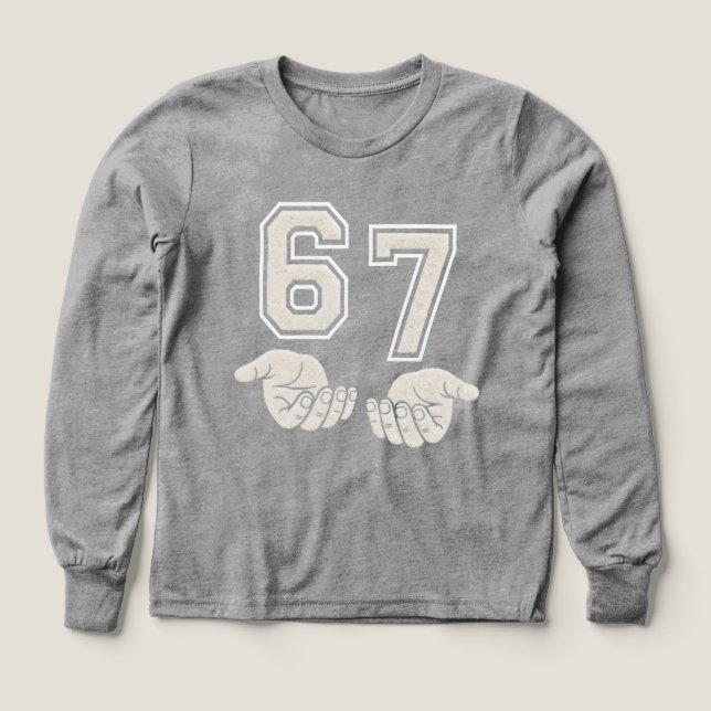  Six Seven hand gesture Viral Internet Meme (Design Vorderseite)