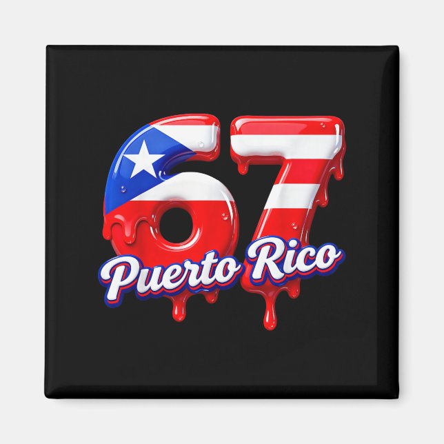 Six Seven Ice Cream Drip 6 7 Kids Meme 67 Puerto R Magnet (Vorne)