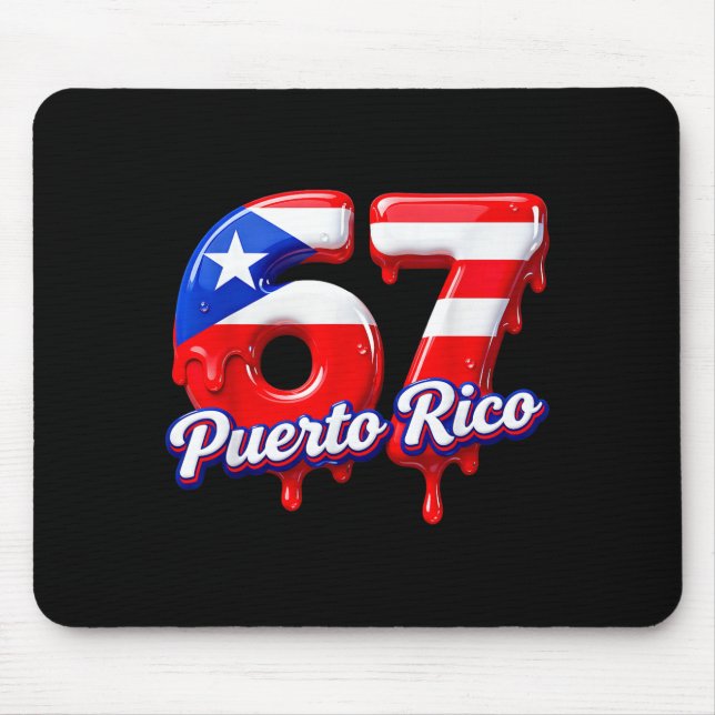 Six Seven Ice Cream Drip 6 7 Kids Meme 67 Puerto R Mousepad (Vorne)