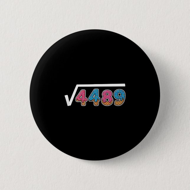 Six Seven Ice Cream Drip Cool Meme 67 Funny Square Button (Vorderseite)