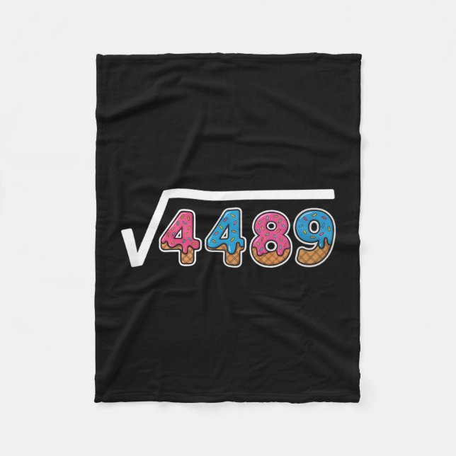 Six Seven Ice Cream Drip Cool Meme 67 Funny Square Fleecedecke (Vorderseite)
