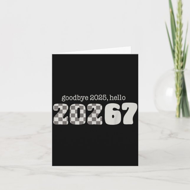 Six Seven Kids New Years Goodbye 2026 Hello 67 Num Karte (Vorderseite)