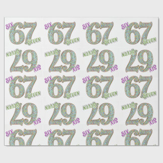 Six Seven, Konfetti Geburtstag Geschenkpapier