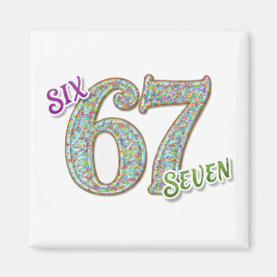 Six Seven Konfetti Magnet