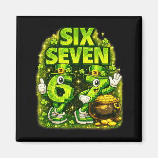 Six seven lucky shamrock 67 st patricks day boy magnet