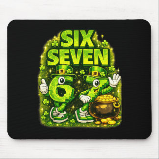 Six seven lucky shamrock 67 st patricks day boy mousepad