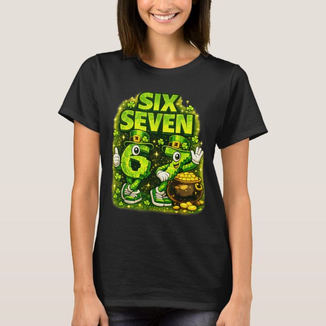 Six seven lucky shamrock 67 st patricks day boy T-Shirt (Vorderseite)