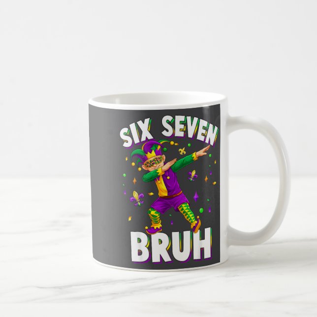 Six Seven Mardi Gras Jester 67 Meme Carnival 6 7 K Kaffeetasse (Rechts)