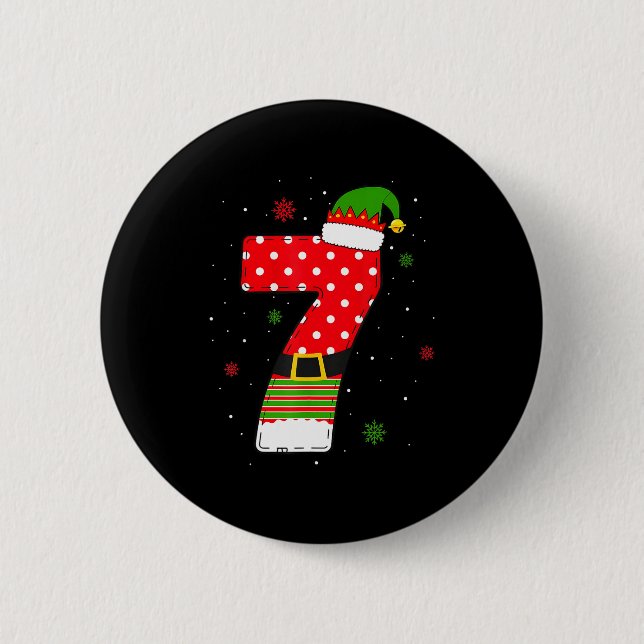 Six Seven Matching 67 Christmas Elf Hat Meme Gen A Button (Vorderseite)