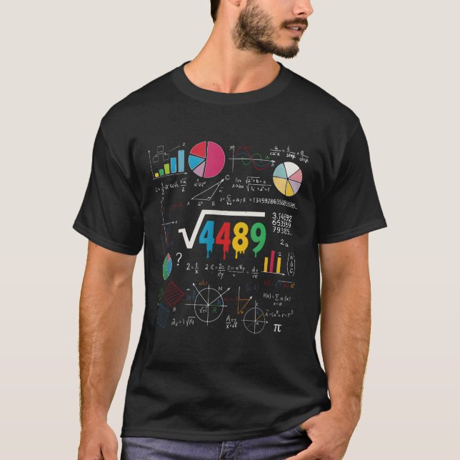 Six Seven Math Teacher 67 Meme Square Root 4489 Sl T-Shirt (Vorderseite)