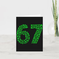 Six Seven Meme 67 St Patricks Day Shamrocks Männer
