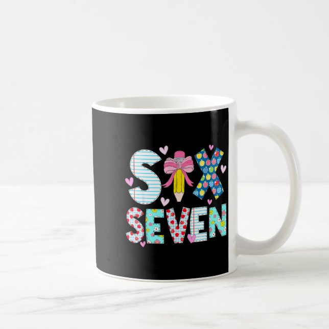 Six Seven Meme 67 Teacher Women Students Kids 6-7  Kaffeetasse (Rechts)
