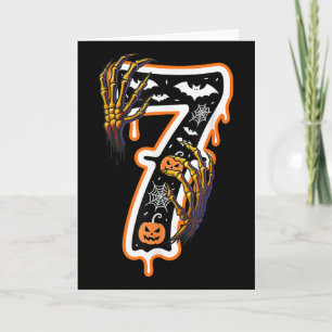 Six Seven Meme 6 7 67 Halloween Erntedankfest Paar Karte