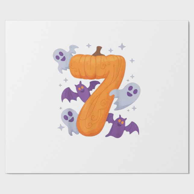 Six Seven Meme 6 7 Halloween Kostümcouch Geschenkpapier (Flach)