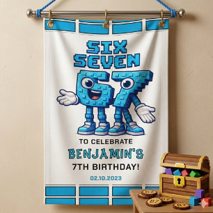 Six Seven Meme 7. Geburtstag   Lustig Trendig Banner