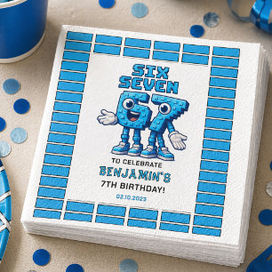 Six Seven Meme 7. Geburtstag Lustig Trendig Serviette