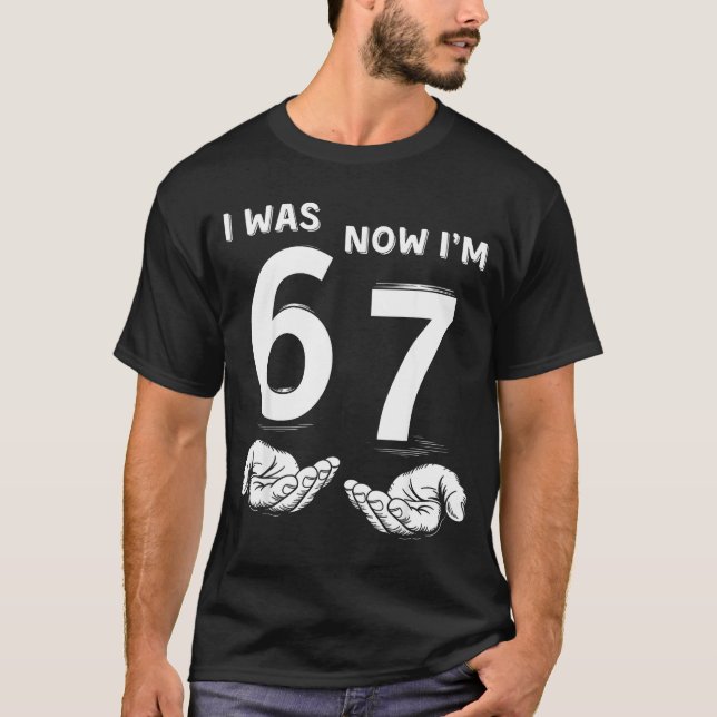 Six Seven Meme 7 Year Old Birthday Shirt Was 6 Now (Vorderseite)