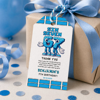 Six Seven Meme 7th Birthday | Funny Trendy Geschenkanhänger