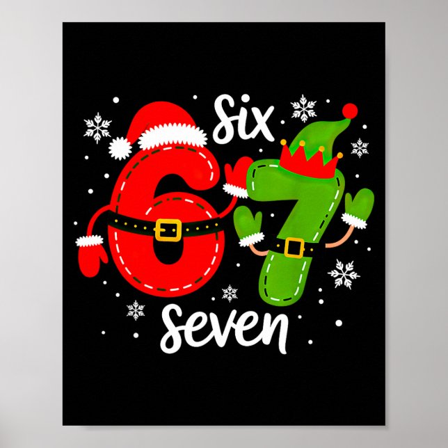 Six Seven Meme Christmas 67 Xmas  Poster (Vorne)