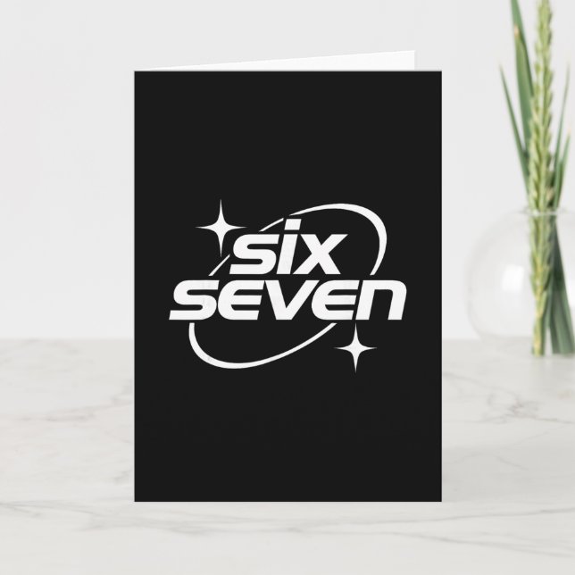 Six Seven Meme Cool Y2k 67 Gen Alpha Slang  Karte (Vorderseite)