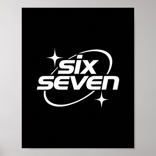 Six Seven Meme Cool Y2k 67 Gen Alpha Slang  Poster (Vorne)
