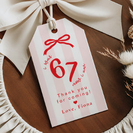 Six Seven Meme Coquette Birthday Thank you Geschenkanhänger