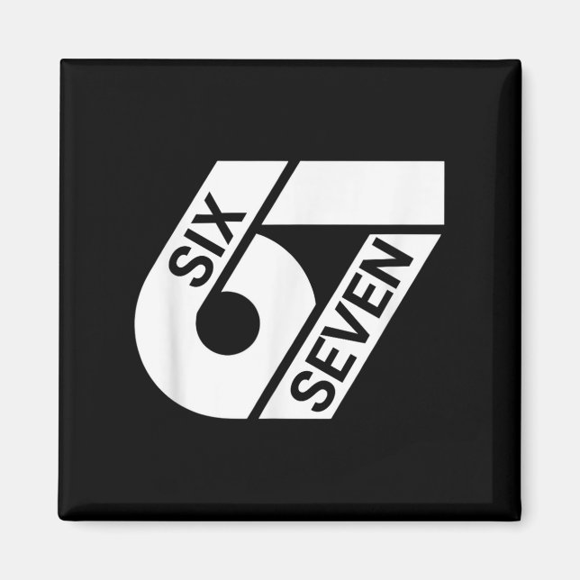 Six Seven Meme Funny Magnet (Vorne)