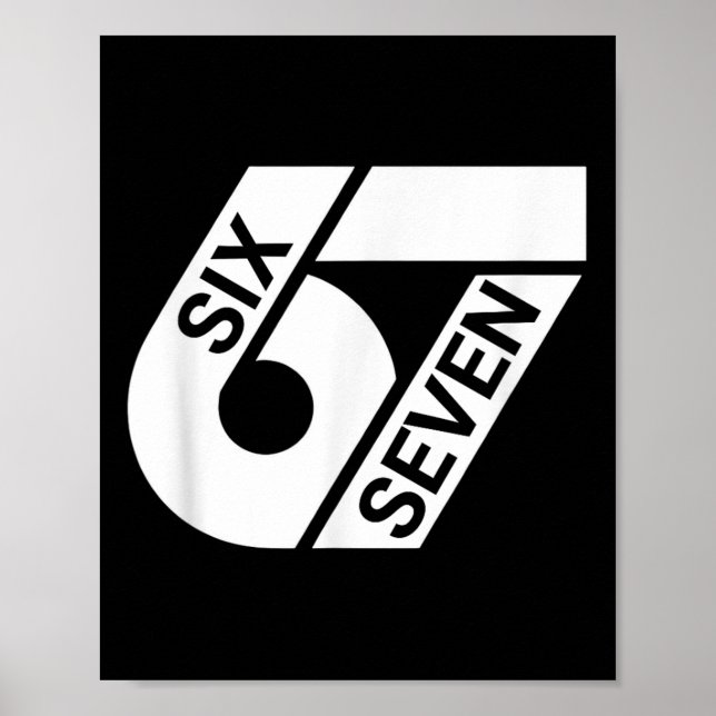 Six Seven Meme Funny Poster (Vorne)
