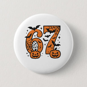 Six Seven Meme Halloween 67 Mason Spooky Button